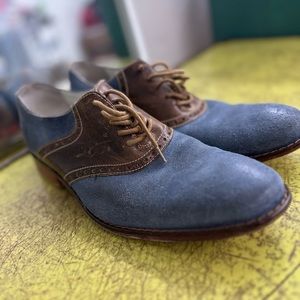 Cole Haan Two Tone Colorblock Oxford Shoes C10045- Brown/Blue - 9 M